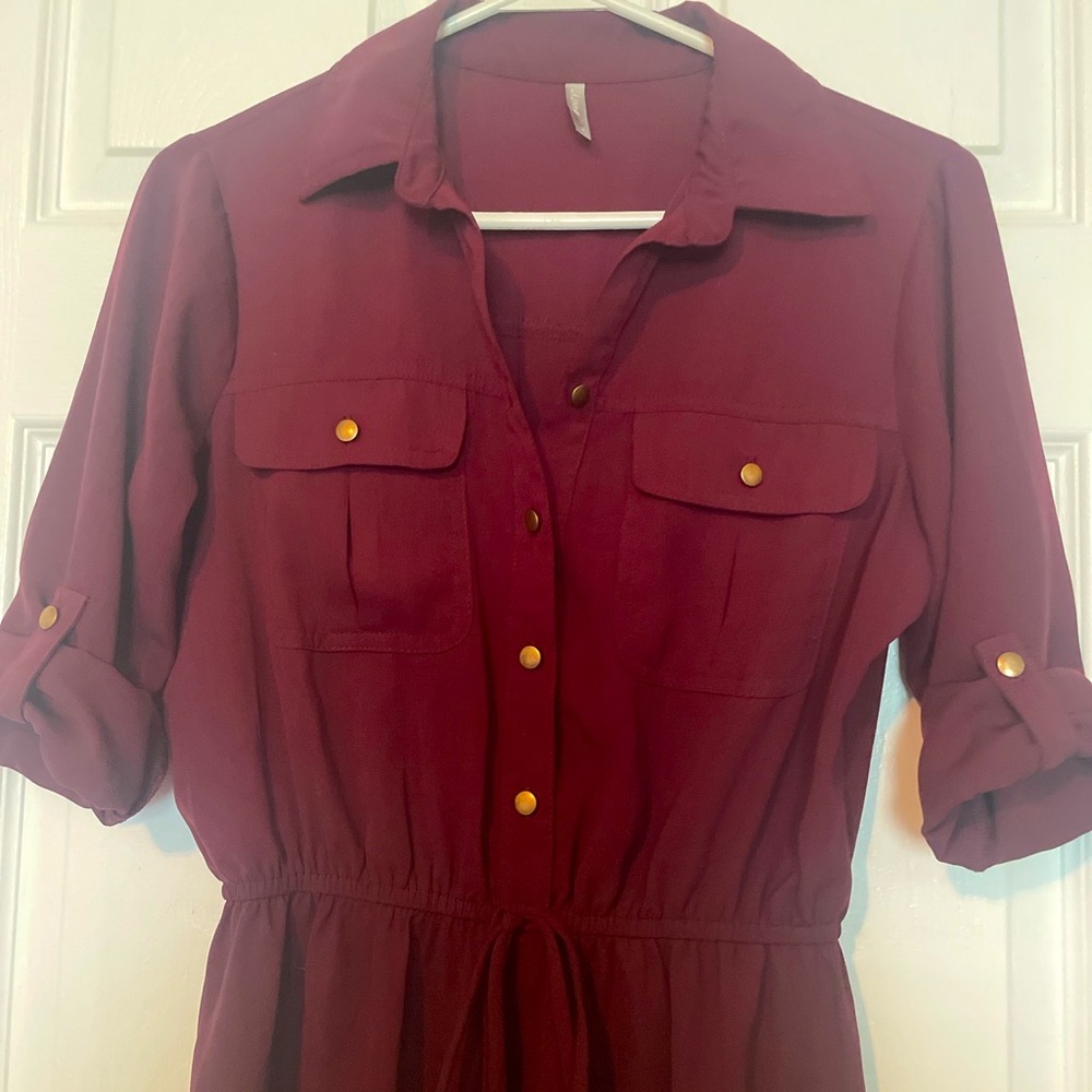 Vanity Maroon Dress. Size Small